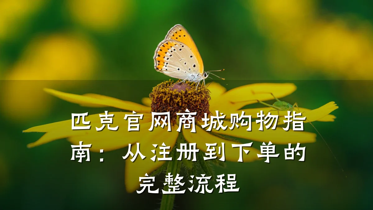 匹克官网商城购物指南:从注册到下单的完整流程