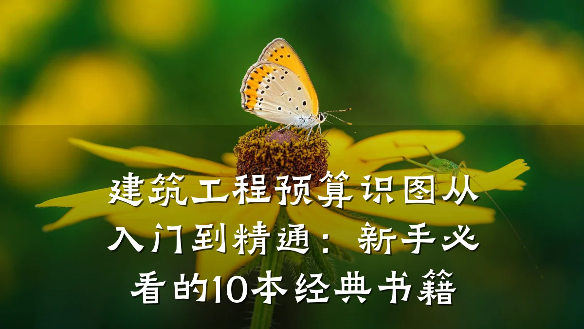 建筑工程预算识图从入门到精通:新手必看的10本经典书籍