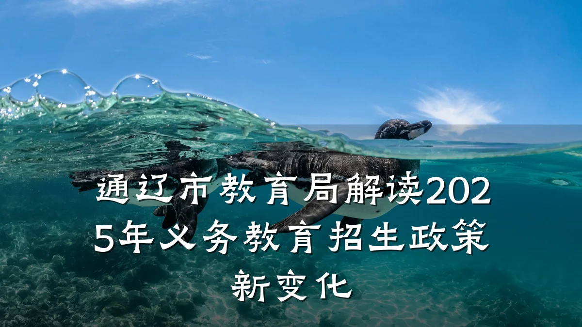 通辽市教育局解读2025年义务教育招生政策新变化