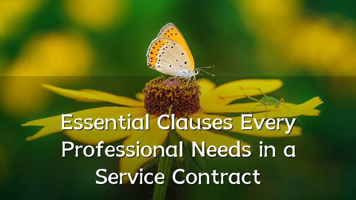 Essential Clauses Every Professional Needs in a Service Contract