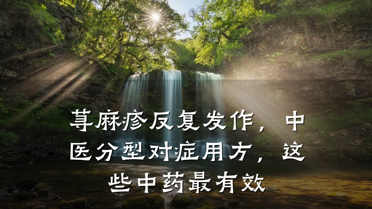 荨麻疹反复发作,中医分型对症用方,这些中药最有效