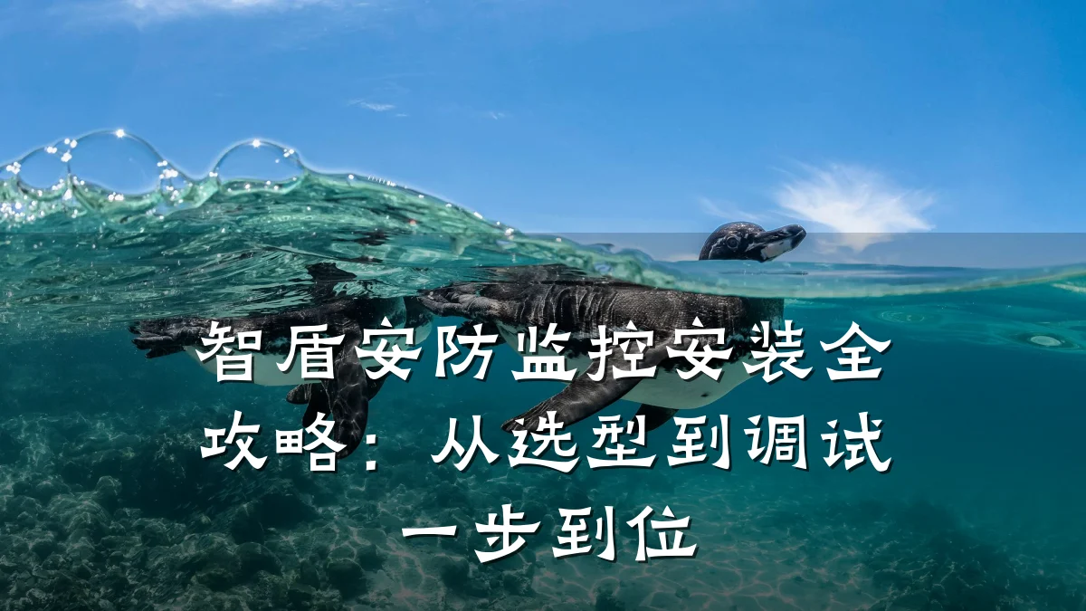智盾安防监控安装全攻略:从选型到调试一步到位