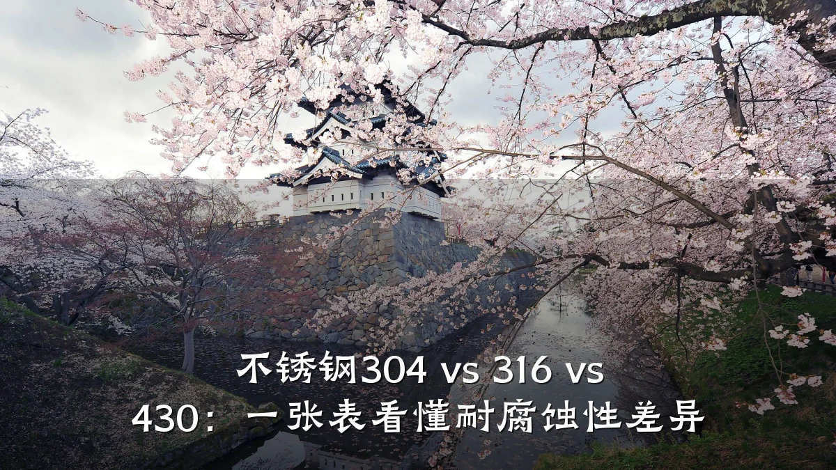 不锈钢304 vs 316 vs 430：一张表看懂耐腐蚀性差异