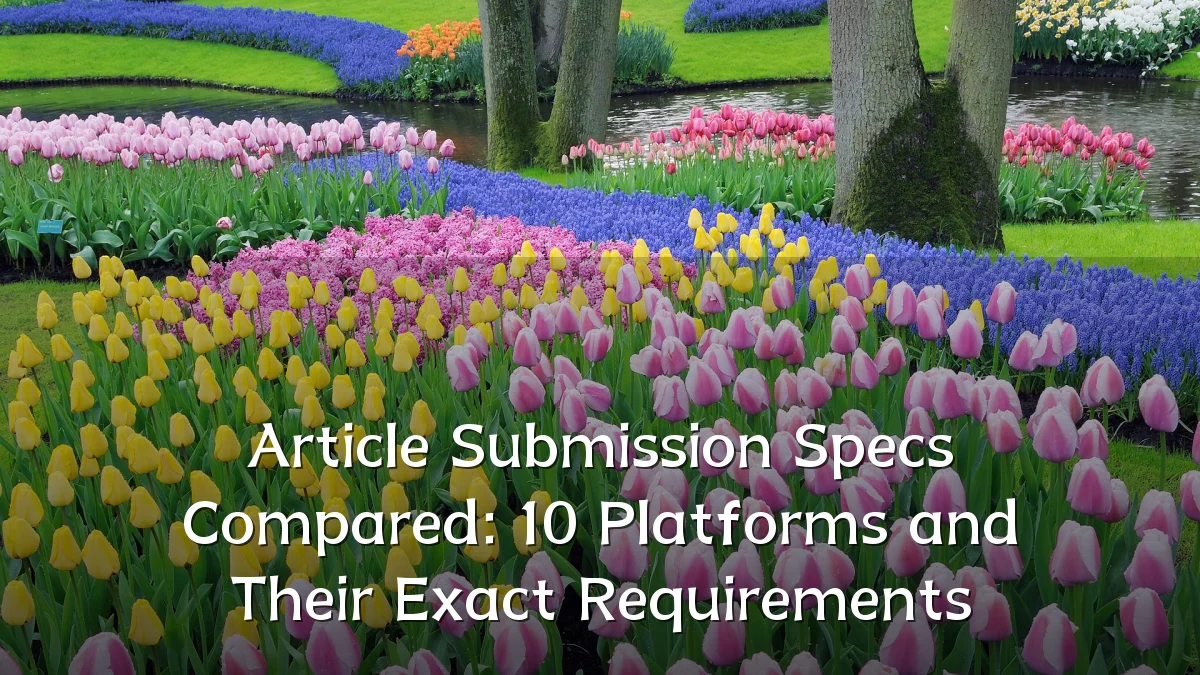 Article Submission Specs Compared: 10 Platforms and Their Exact Requirements