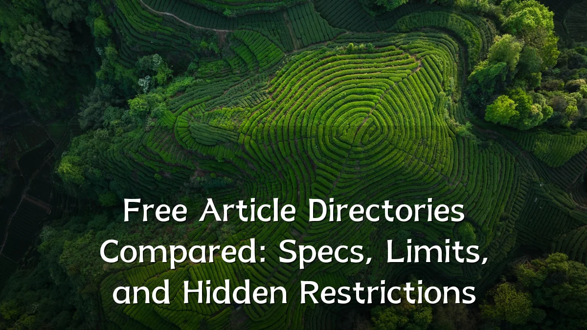 Free Article Directories Compared: Specs, Limits, and Hidden Restrictions