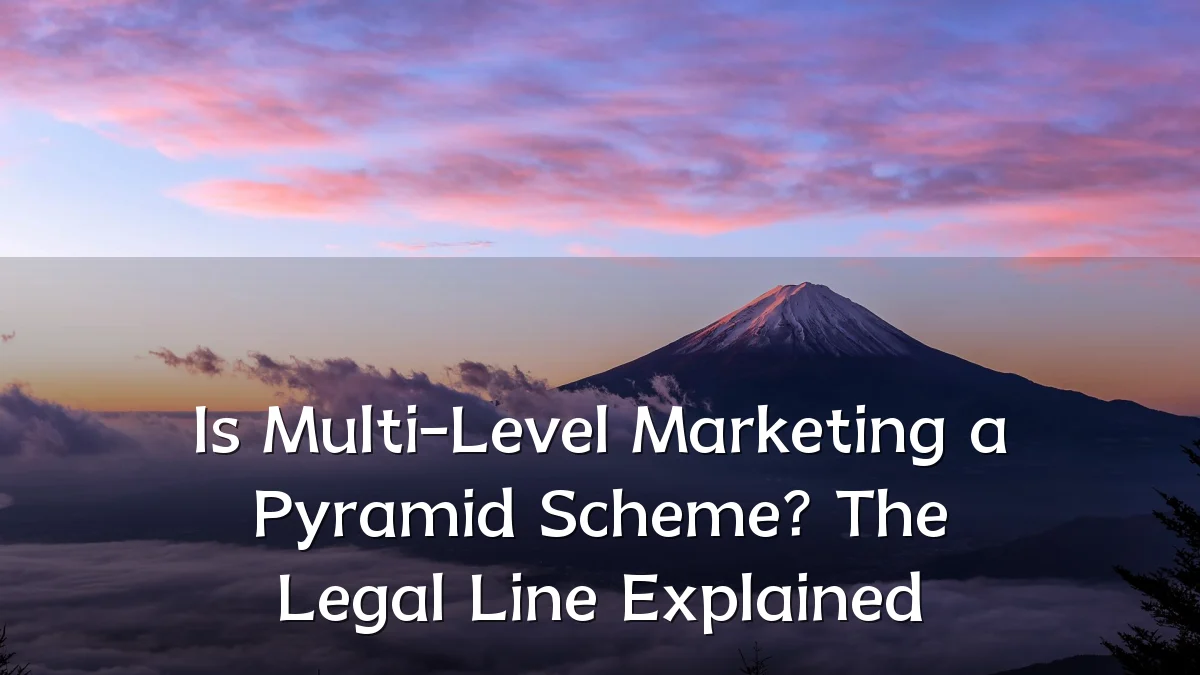 Is Multi-Level Marketing a Pyramid Scheme? The Legal Line Explained