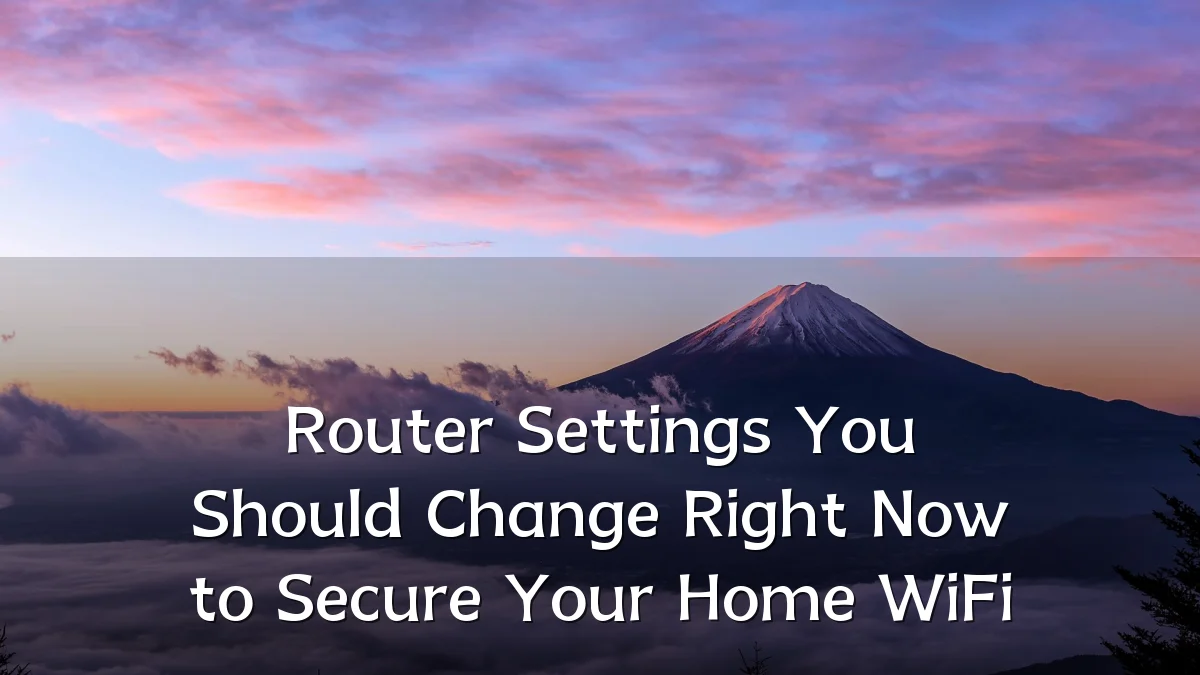 Router Settings You Should Change Right Now to Secure Your Home WiFi