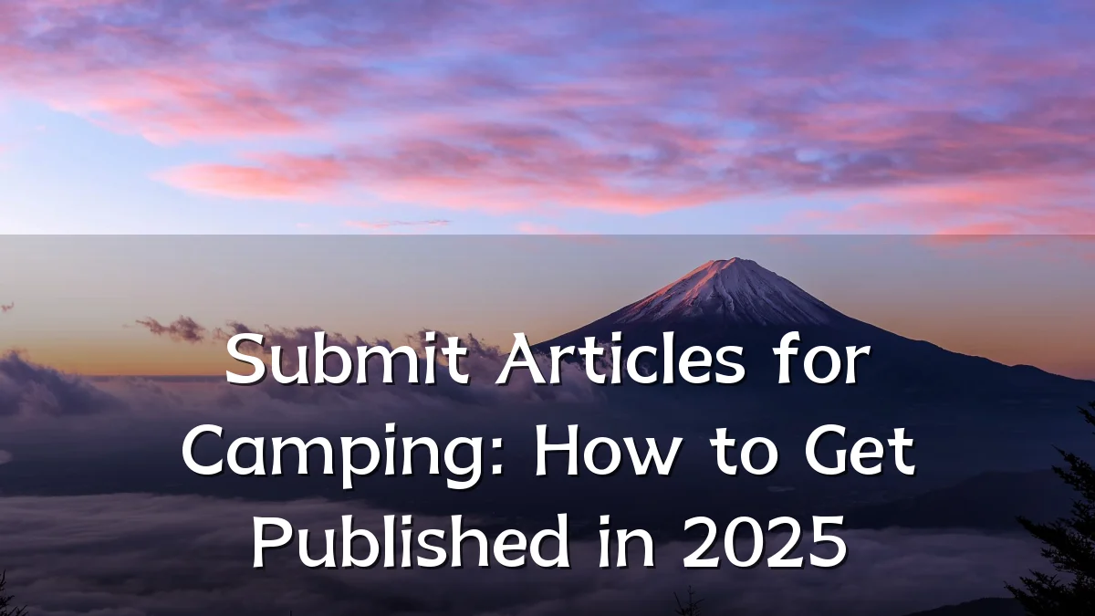 Submit Articles for Camping: How to Get Published in 2025