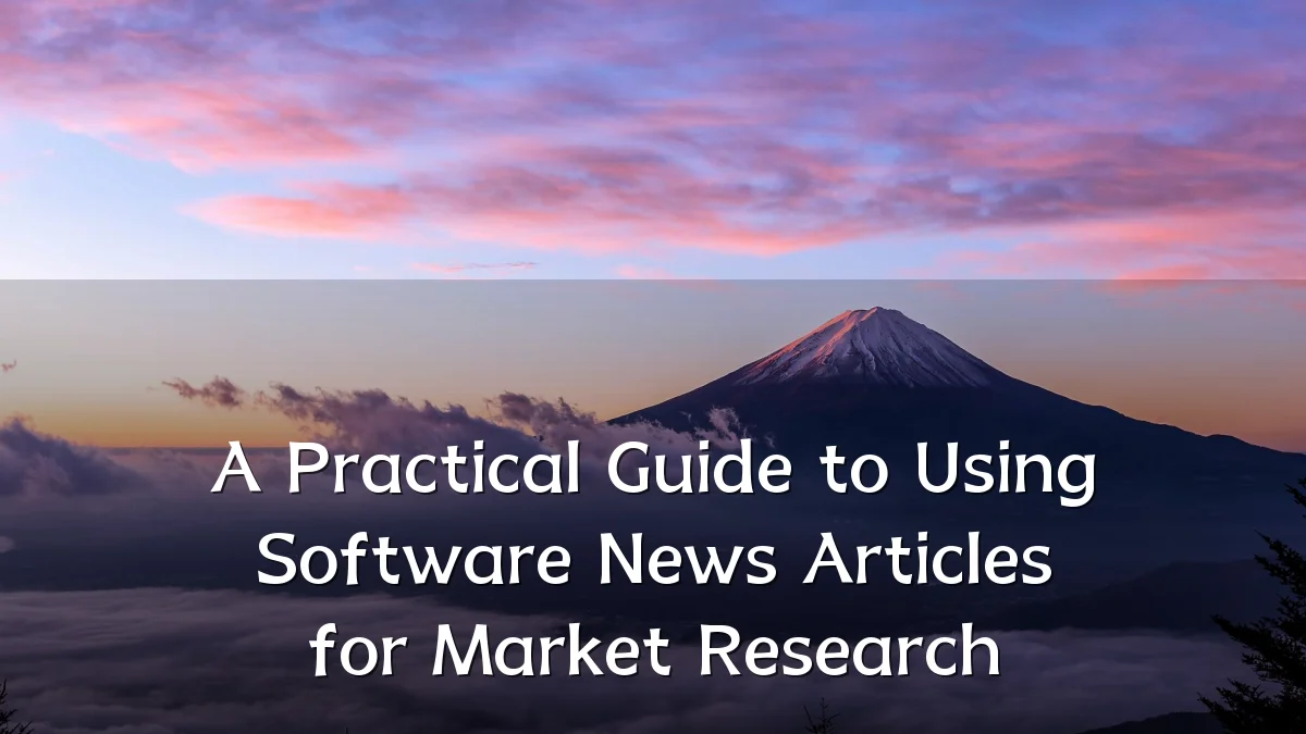 A Practical Guide to Using Software News Articles for Market Research