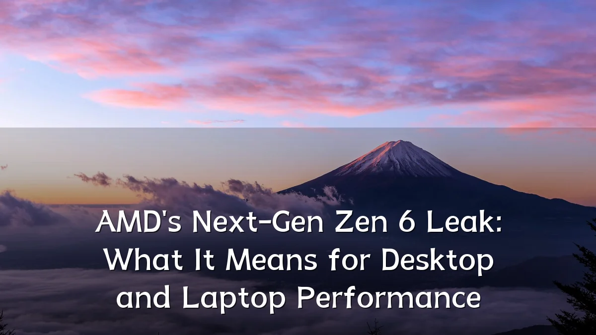 AMD's Next-Gen Zen 6 Leak: What It Means for Desktop and Laptop Performance
