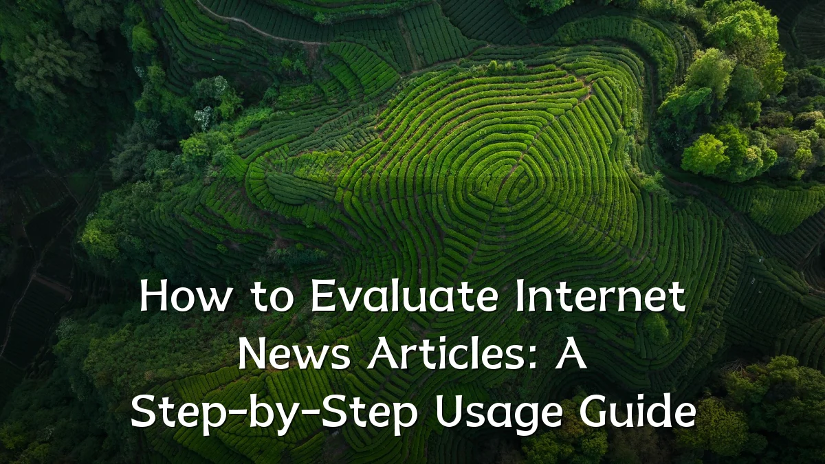 How to Evaluate Internet News Articles: A Step-by-Step Usage Guide