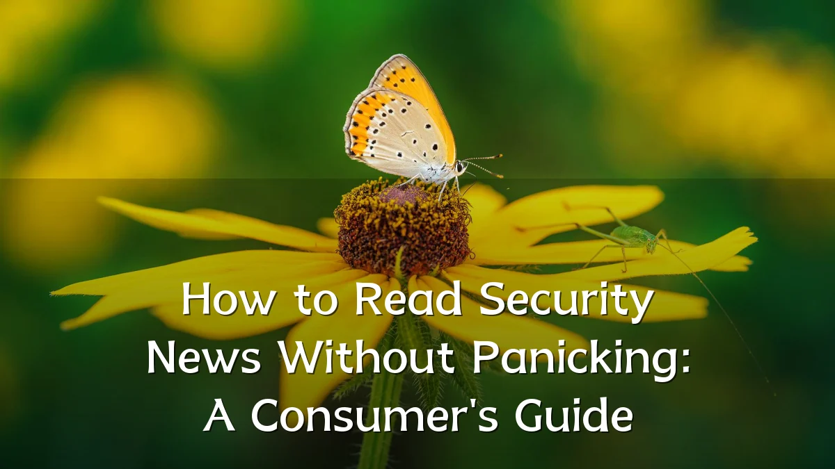 How to Read Security News Without Panicking: A Consumer's Guide