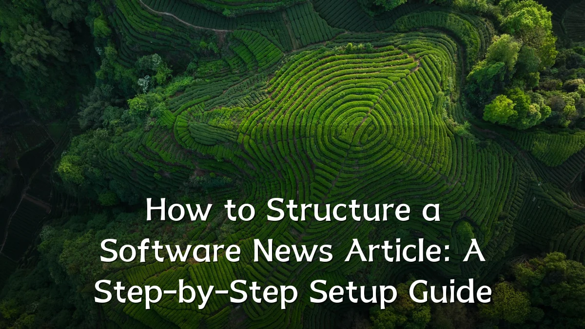 How to Structure a Software News Article: A Step-by-Step Setup Guide