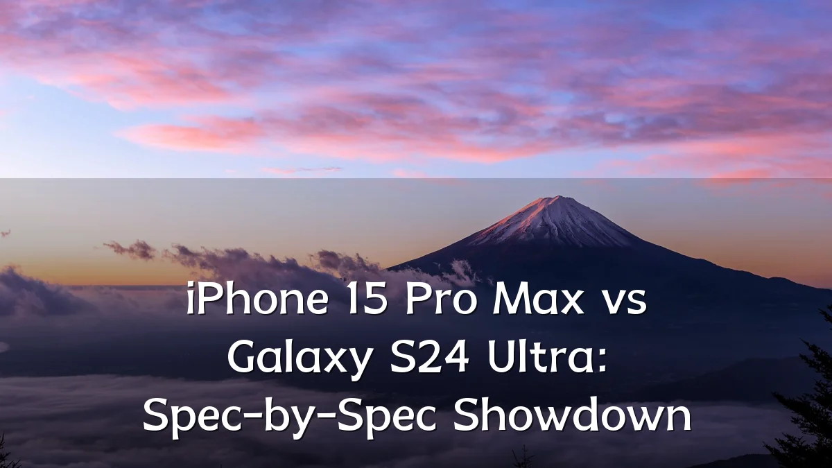 iPhone 15 Pro Max vs Galaxy S24 Ultra: Spec-by-Spec Showdown